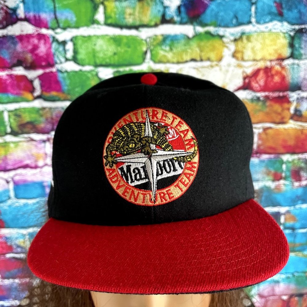 Vintage 90's Marlboro Embroidered Adventure Team Hat Cap OS